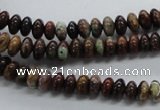 CRB10 15.5 inches 4*6mm rondelle rainbow agate gemstone beads
