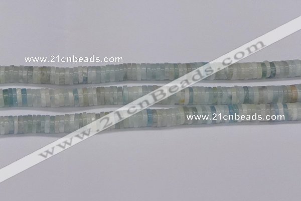 CRB1003 15.5 inches 2*7mm heishi aquamarine beads wholesale