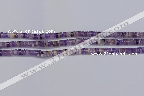 CRB1005 15.5 inches 2*4mm heishi dogtooth amethyst beads wholesale