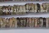 CRB1013 15.5 inches 2*7mm heishi chrysanthemum agate beads
