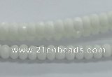 CRB11 15.5 inches 4*6mm faceted rondelle synthetic white agate beads
