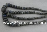 CRB1114 15.5 inches 5*8mm - 9*18mm rondelle labradorite beads