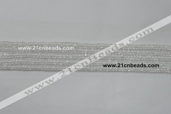 CRB112 15.5 inches 2.5*4mm faceted rondelle white crystal beads