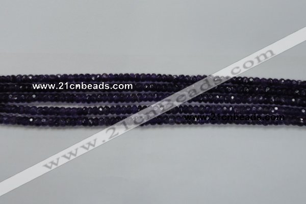CRB121 15.5 inches 4*6mm faceted rondelle amethyst beads