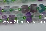 CRB1287 15.5 inches 5*8mm faceted rondelle fluorite beads