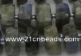 CRB1303 15.5 inches 7*14mm faceted rondelle labradorite beads