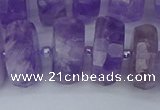 CRB1335 15.5 inches 8*18mm faceted rondelle lavender amethyst beads