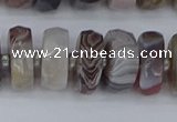 CRB1383 15.5 inches 7*14mm faceted rondelle botswana agate beads