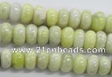 CRB16 15.5 inches 6*10mm rondelle lemon jade gemstone beads