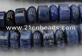 CRB177 15.5 inches 4*12mm – 8*12mm rondelle blue dumortierite beads