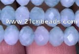 CRB1987 15.5 inches 4*6mm faceted rondelle amazonite gemstone beads