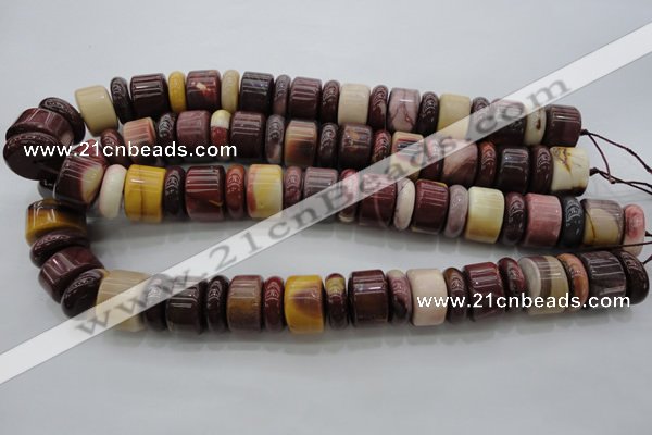 CRB199 15.5 inches 6*18mm - 13*18mm rondelle mookaite gemstone beads