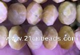 CRB1993 15.5 inches 6*8mm faceted rondelle golden tiger eye beads