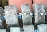 CRB2127 15.5 inches 11mm - 12mm faceted tyre kyanite beads