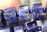 CRB2137 15.5 inches 11mm - 12mm faceted tyre sodalite gemstone beads