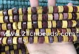 CRB2201 15.5 inches 8mm - 9mm faceted tyre mookaite beads