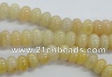 CRB24 15.5 inches 5*8mm rondelle yellow jade gemstone beads