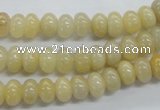CRB25 15.5 inches 6*10mm rondelle yelloe jade gemstone beads