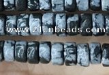 CRB2575 15.5 inches 2*4mm heishi snowflake obsidian beads wholesale