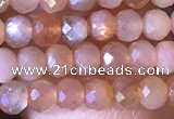 CRB2625 15.5 inches 2*3mm faceted rondelle moonstone beads