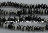 CRB28 15.5 inches 3*6mm rondelle black water jasper beads