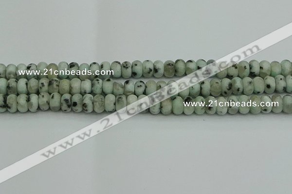 CRB2851 15.5 inches 5*8mm rondelle sesame jasper beads