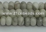 CRB2860 15.5 inches 4*6mm rondelle grey agate beads