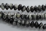 CRB29 15.5 inches 5*8mm rondelle black water jasper beads
