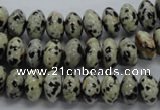 CRB31 15.5 inches 6*10mm rondelle dalmatian gemstone beads