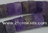 CRB318 15.5 inches 8*12mm tyre matte amethyst gemstone beads
