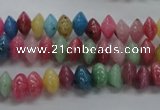 CRB32 15.5 inches 5*8mm rondelle dyed white jade gemstone beads