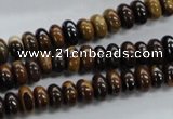 CRB34 15.5 inches 5*8mm rondelle iron zebra jasper beads