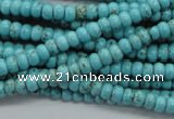 CRB36 15.5 inches 3*4mm rondelle synthetic turquoise beads