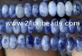 CRB4005 15.5 inches 2.5*4.5mm rondelle blue spot stone beads wholesale