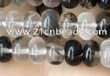 CRB4033 15.5 inches 4*6mm rondelle black watermelon beads wholesale