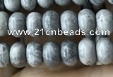 CRB4052 15.5 inches 4*6mm rondelle grey picture jasper beads wholesale