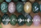 CRB4120 15.5 inches 5*8mm faceted rondelle Indian agate beads