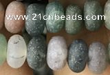 CRB5019 15.5 inches 4*6mm rondelle matte Indian agate beads wholesale