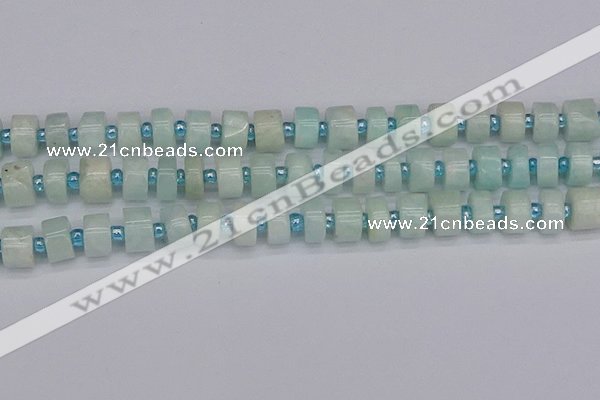 CRB532 15.5 inches 6*12mm tyre Chinese amazonite beads wholesale