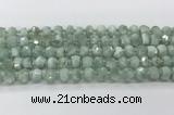 CRB5654 15.5 inches 5*8mm-6*10mm faceted rondelle green angel skin beads wholesale