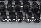 CRB631 15.5 inches 5*8mm tyre charoite gemstone beads