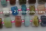 CRB671 15.5 inches 5*8mm tyre mixed gemstone beads wholesale
