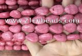 CRC1064 15.5 inches 13*18mm flat teardrop rhodochrosite beads