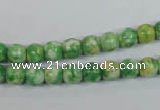 CRF181 15.5 inches 6mm round dyed rain flower stone beads wholesale