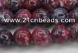 CRF347 15.5 inches 14mm round dyed rain flower stone beads wholesale