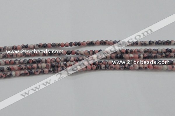 CRF445 15.5 inches 3mm round dyed rain flower stone beads wholesale