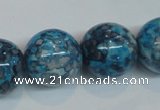 CRF62 15.5 inches 18mm round dyed rain flower stone beads wholesale