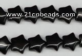 CRG07 15.5 inches 12*12mm star black agate gemstone beads wholesale