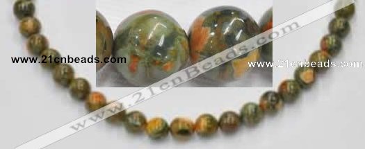 CRH09 different sizes round natural rhyolite beads Wholesale