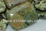 CRH29 15.5 inches 30*40mm rectangle rhyolite beads wholesale